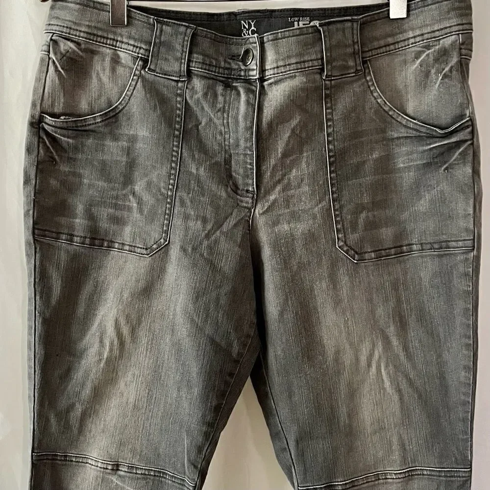 NY&C Low-Rise Jeggings in Gray Size 14